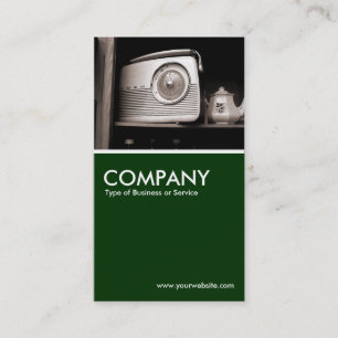Old Radio - Dark Green Business Card