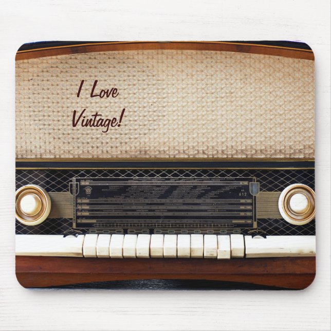 Old Radio Mouse Mat (Front)