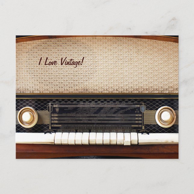 Old Radio Postcard (Front)
