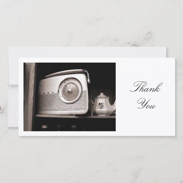 Old Radio - Thank You Card (Front)