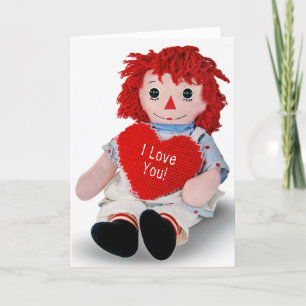 Old Rag Doll I Love You Card
