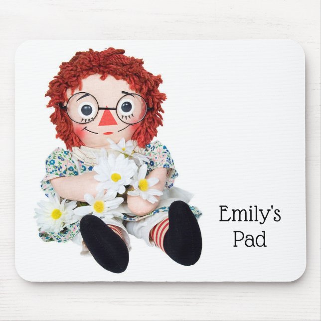 old rag doll with daisies mouse mat (Front)
