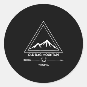 Old Rag Mountain Hiking Camping Vintage Classic Round Sticker