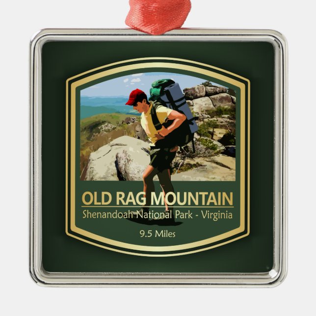 Old Rag Mountain (PF) Metal Tree Decoration (Front)