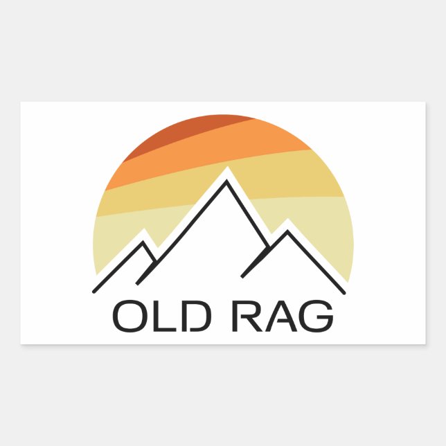 Old Rag Mountain Retro Rectangular Sticker (Front)