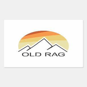 Old Rag Mountain Retro Rectangular Sticker