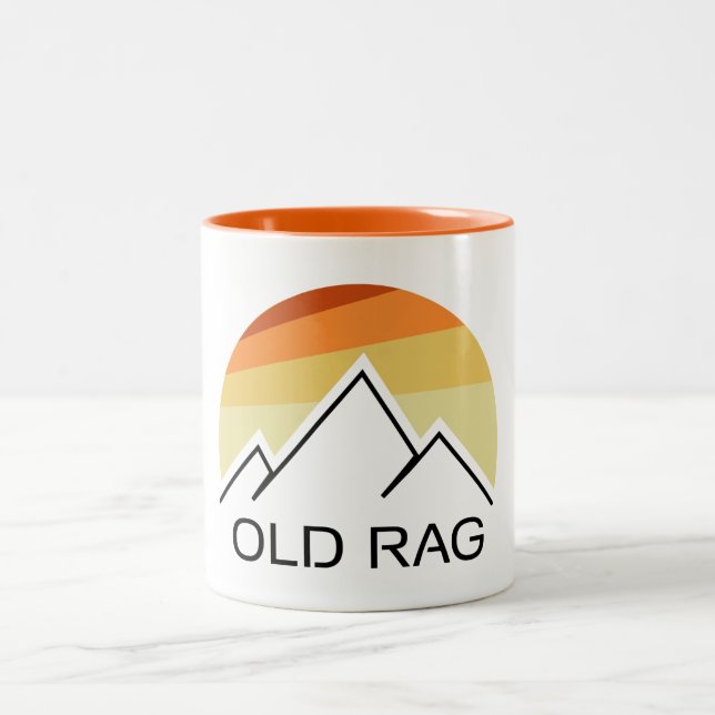 Old Rag Mountain Retro Two-Tone Coffee Mug (Center)