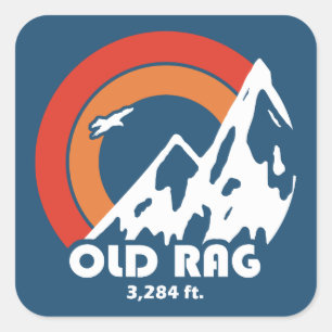 Old Rag Mountain Sun Eagle Square Sticker