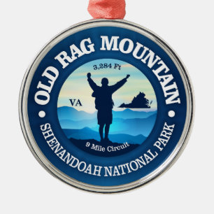 Old Rag Mountain (V) Metal Tree Decoration