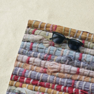 Old Rag Rug Beach Towel