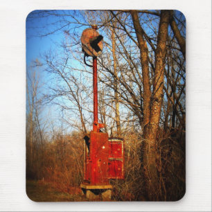 Old Railroad Signal Mouse Mat