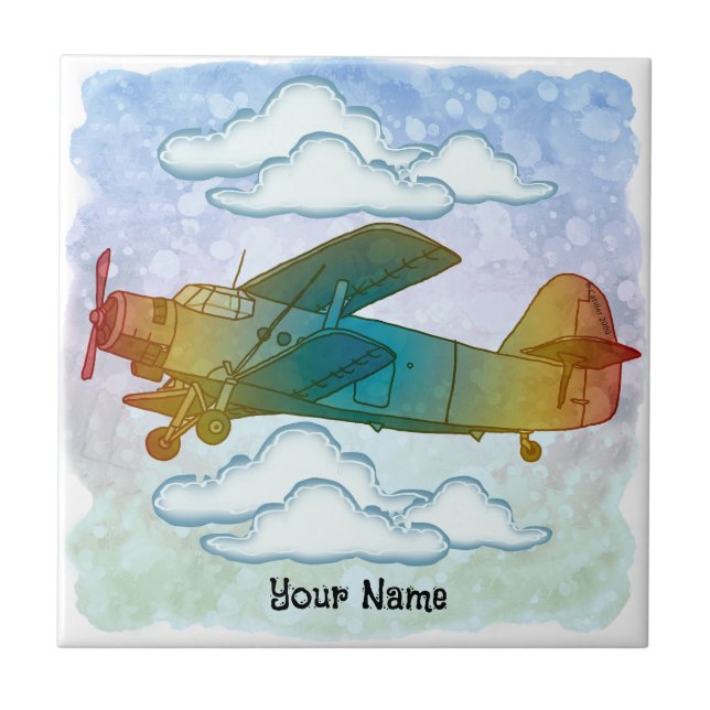 Old Rainbow Plane Tile (Front)