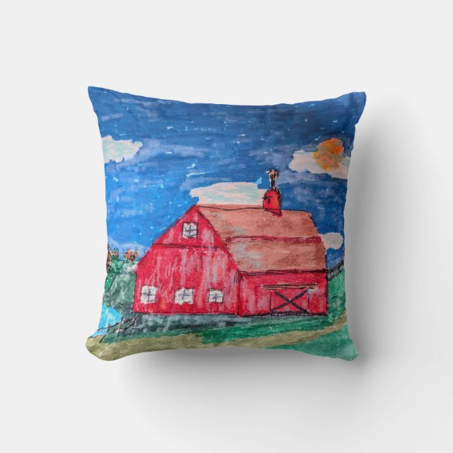 Old Red Barn Cushion (Front)