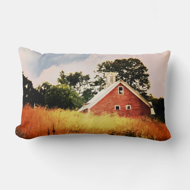 Old Red Barn Lumbar Cushion (Front)
