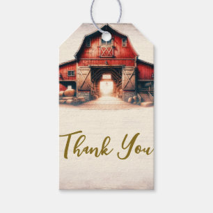 Old Red Barn Rustic Country Wedding Gift Tags