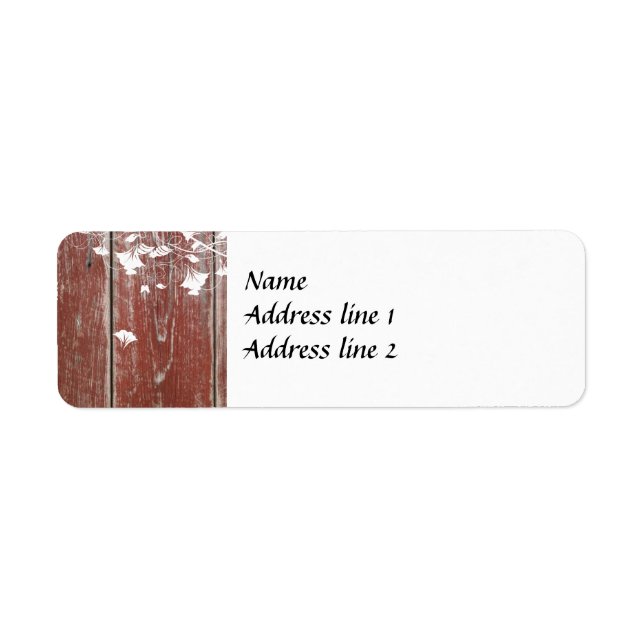 Old Red Barn Wood Address Labels (Front)