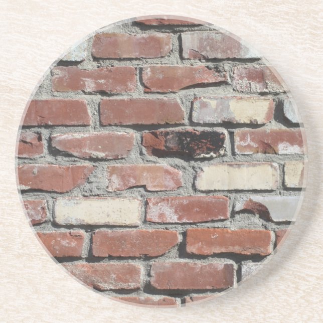 Old red brick wall coaster (Front)