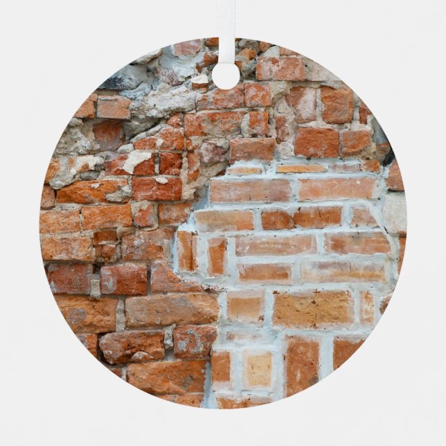 Old Red Brick Wall Ornament (Front)