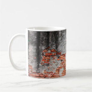 Old red brick wall rough of old temple in Ayutthay Coffee Mug