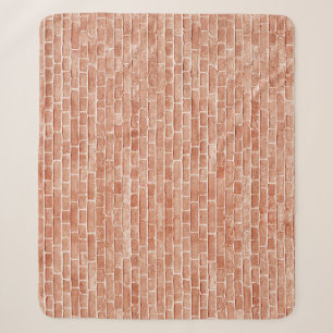 Old red brick wall texture. sherpa blanket