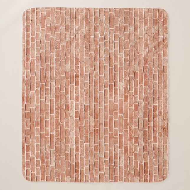 Old red brick wall texture. sherpa blanket (Front)