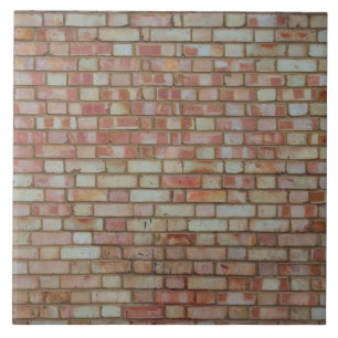 Old red brick wall texture tile