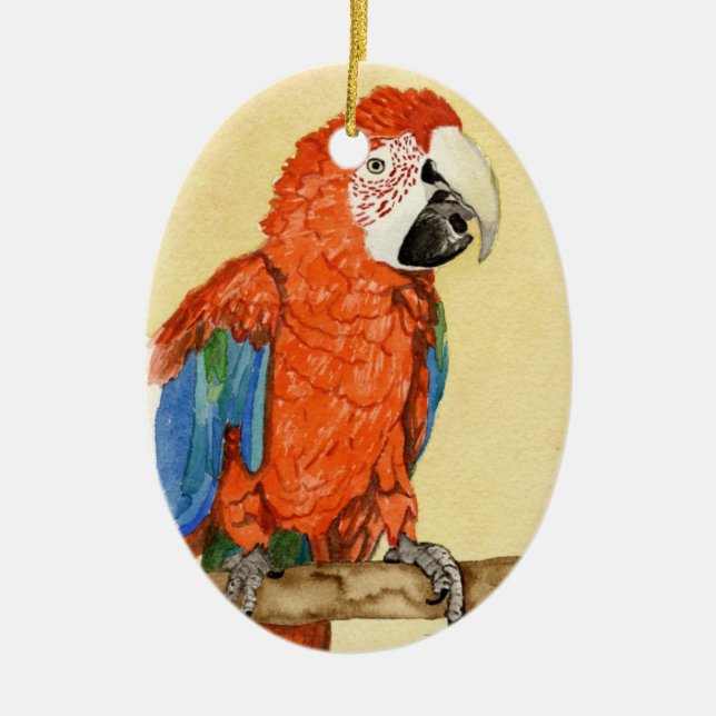 Old Red Ceramic Tree Decoration (Front)