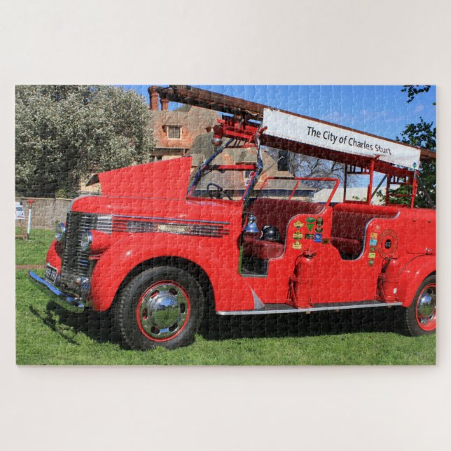 Old red fire engine, Australia Jigsaw Puzzle (Horizontal)