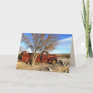 Old Red Fire Truck, Henderson Nevada Blank Inside Card