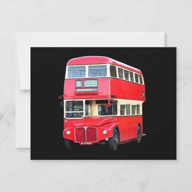 Old red London bus from around 1950 (Front)