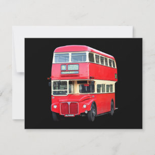 Old red London bus from around 1950