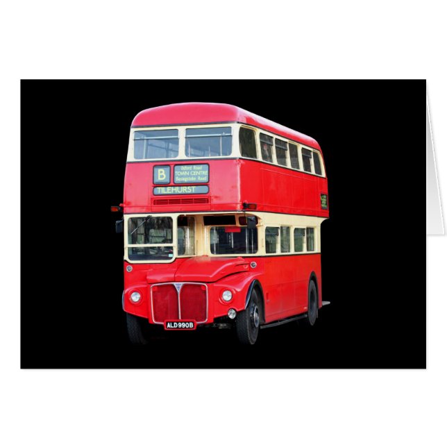 Old red London bus from around 1950 (Front Horizontal)