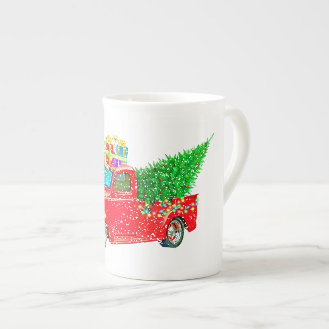 Old Red Truck and Christmas Tree Mug (Front Right)