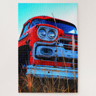 Old Red Truck Jigsaw Puzzle