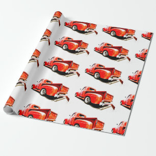 Old Red Truck Wrapping Paper