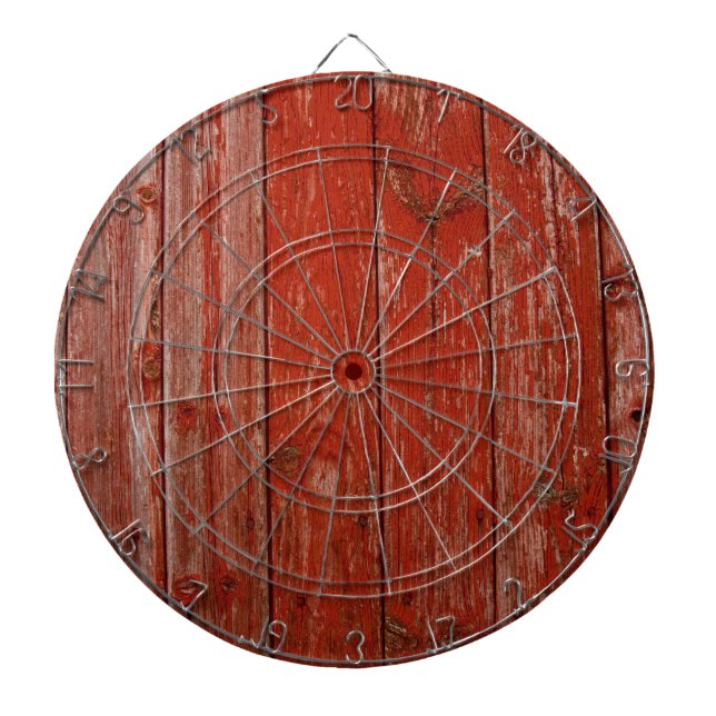 Old red wood dartboard (Front)