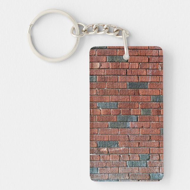 Old Reddish/Brownish Brick Wall Key Ring (Front)