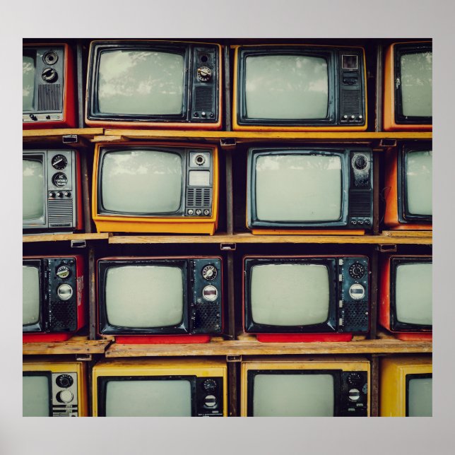Old Retro Television Blank Screen Poster (Front)
