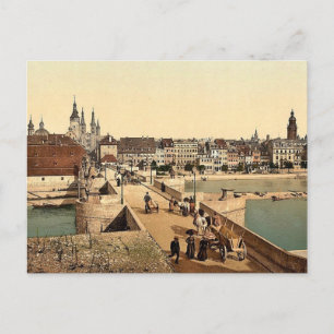 Old Rhine Bridge (i.e. Old Main Bridge) and town, Postcard