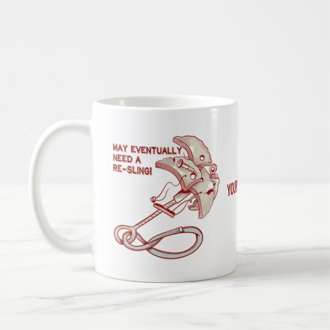 Old Rock climbing cam funny  Coffee Mug (Left)