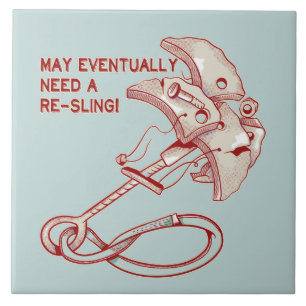 Old Rock climbing cam funny  Tile