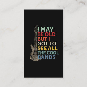 Old Rock Music Band Lover Guitar Musician Business Card