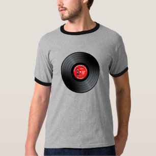 Old Rocker Dude Vinyl Record T-Shirt