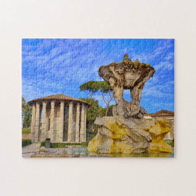 Old Roman Temple in Rome. Jigsaw Puzzle (Horizontal)