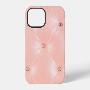 Old rose, pink, Background and texture with Leathe iPhone 12 Case