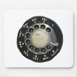 Old Rotary Phone Dial Mouse Mat