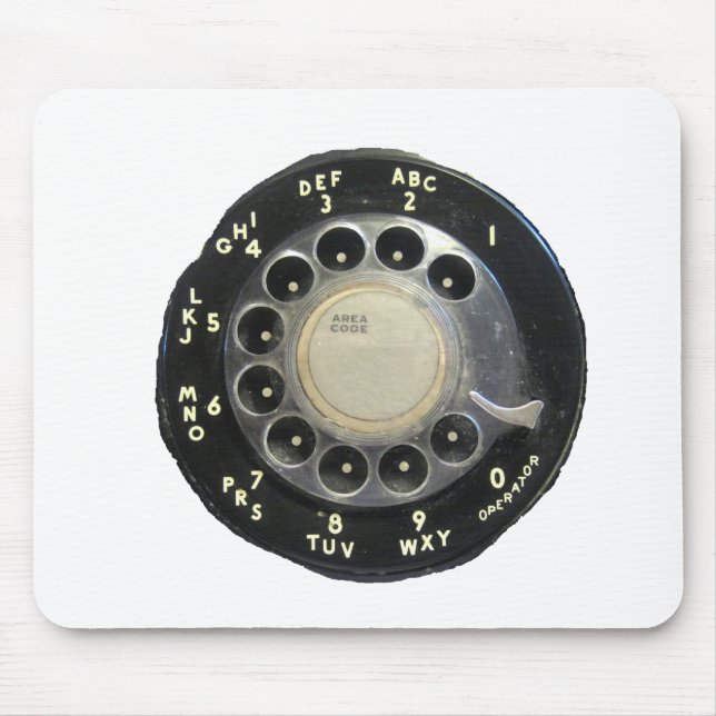 Old Rotary Phone Dial Mouse Mat (Front)