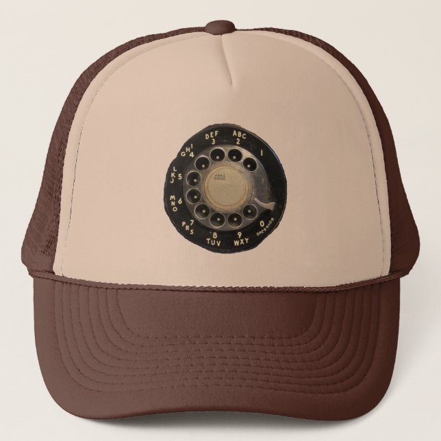 Old Rotary Phone Dial Trucker Hat (Front)