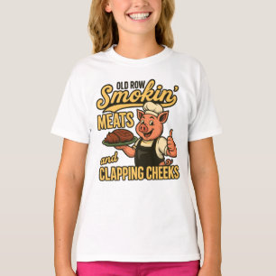 Old Row Smokin Meats and Clapping Cheeks  T-Shirt