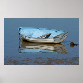 Old rowing boat poster